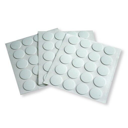 Dekknapp universal hvit Ø13mm m/lim